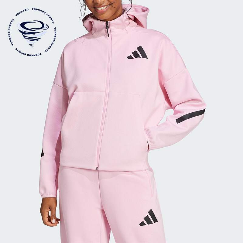 Adidas/阿迪达斯正品新款女士时尚宽松休闲夹克外套JC5393