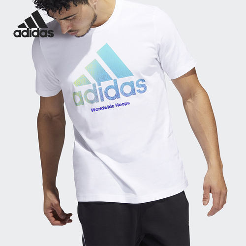 Adidas/阿迪达斯正品当季新款圆领篮球男子运动短袖T恤HC6903