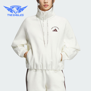 ZIP HALF SWEAT女士运动立领宽松卫衣KC0067 阿迪达斯正品 Adidas
