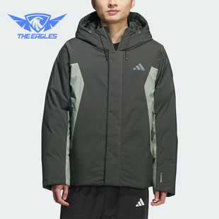 JKT男士 Adidas DOWN 拼接宽松保暖羽绒服KC2508 阿迪达斯正品