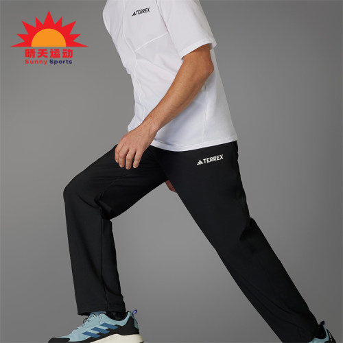 Adidas/阿迪达斯正品2025男士运动梭织经典直筒登山长裤JF3709