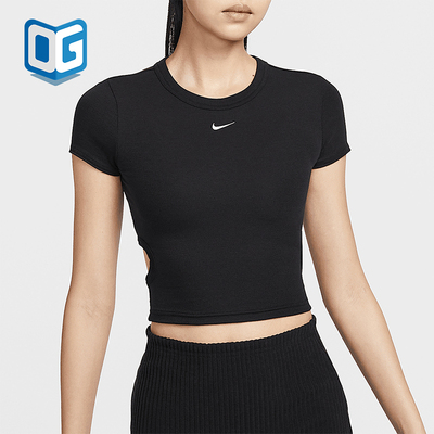 Nike/耐克正品新款女士训练紧身透气运动短款T恤HJ0720-010