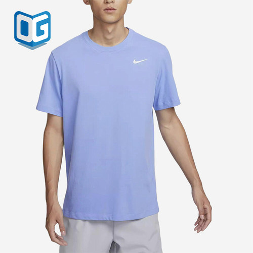 Nike/耐克正品Dri-FIT新款男脉冲宝蓝亲肤经典短袖T恤AR6030-494