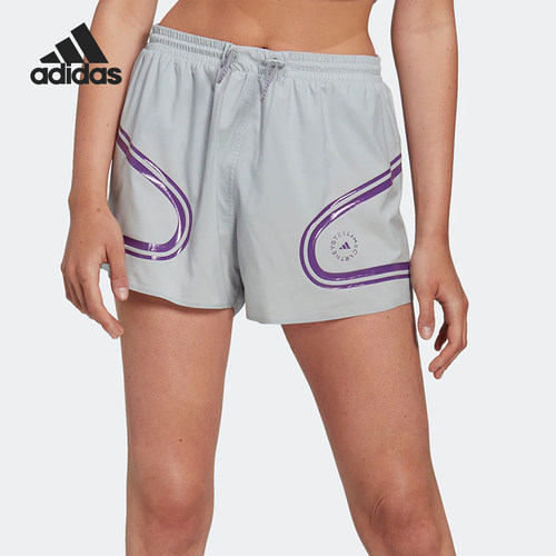 Adidas/阿迪达斯正品SMC联名女士宽松印花运动休闲短裤HI6140