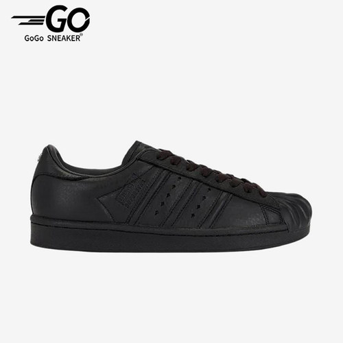 Adidas/阿迪达斯正品三叶草男女黑色低帮经典复古日常板鞋KI0824