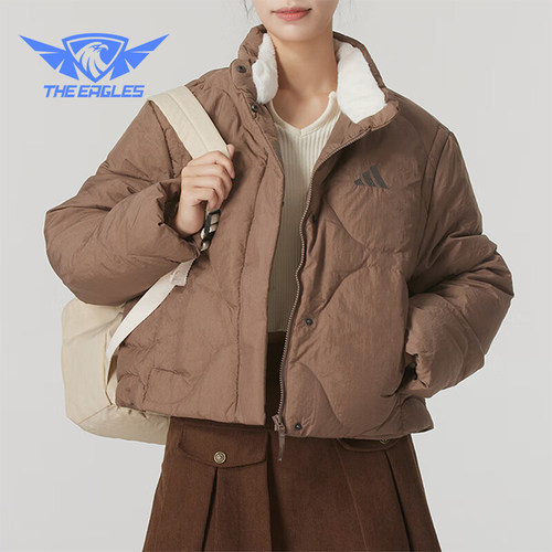 阿迪达斯女士防风立领外套