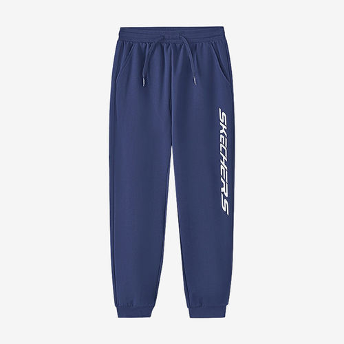 Skechers斯凯奇正品儿童针织透气束脚字母运动裤L225K074-007D