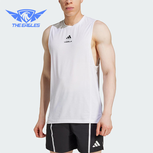 Adidas/阿迪达斯正品M LM G TK男士运动修身健身T恤背心JJ1434