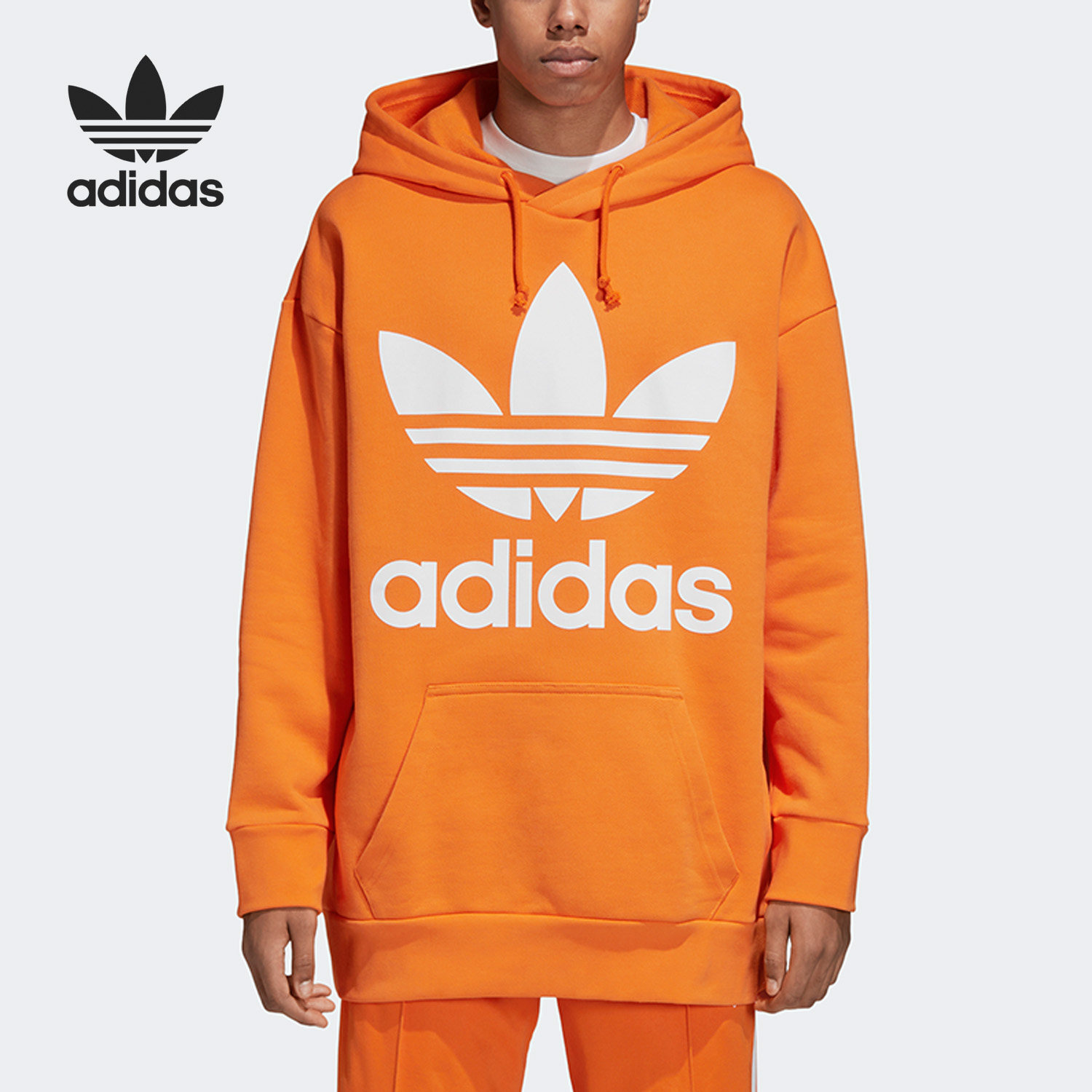 Adidas/阿迪达斯正品三叶草男子大LOGO运动套头卫衣DH5768,运动服/休闲服装,运动卫衣/套头衫,淘宝优惠券,粉丝福利购,淘宝优惠卷