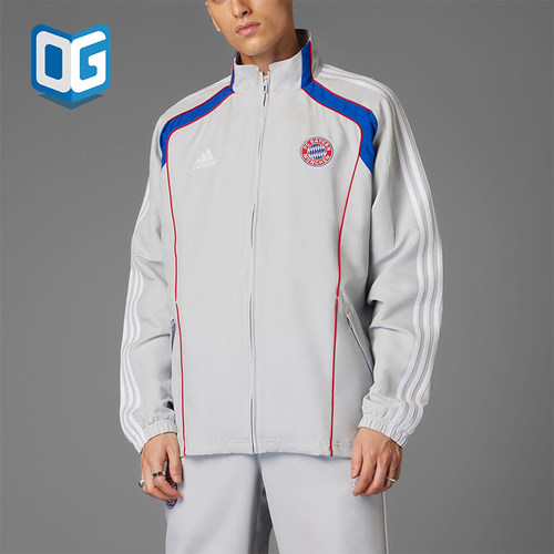 Adidas/阿迪达斯正品2025男士足球训练运动休闲立领外套JF0592