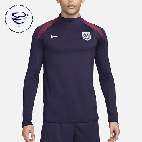 Nike/耐克正品男士户外休闲衣立领套头长袖足球T恤FJ2991-555