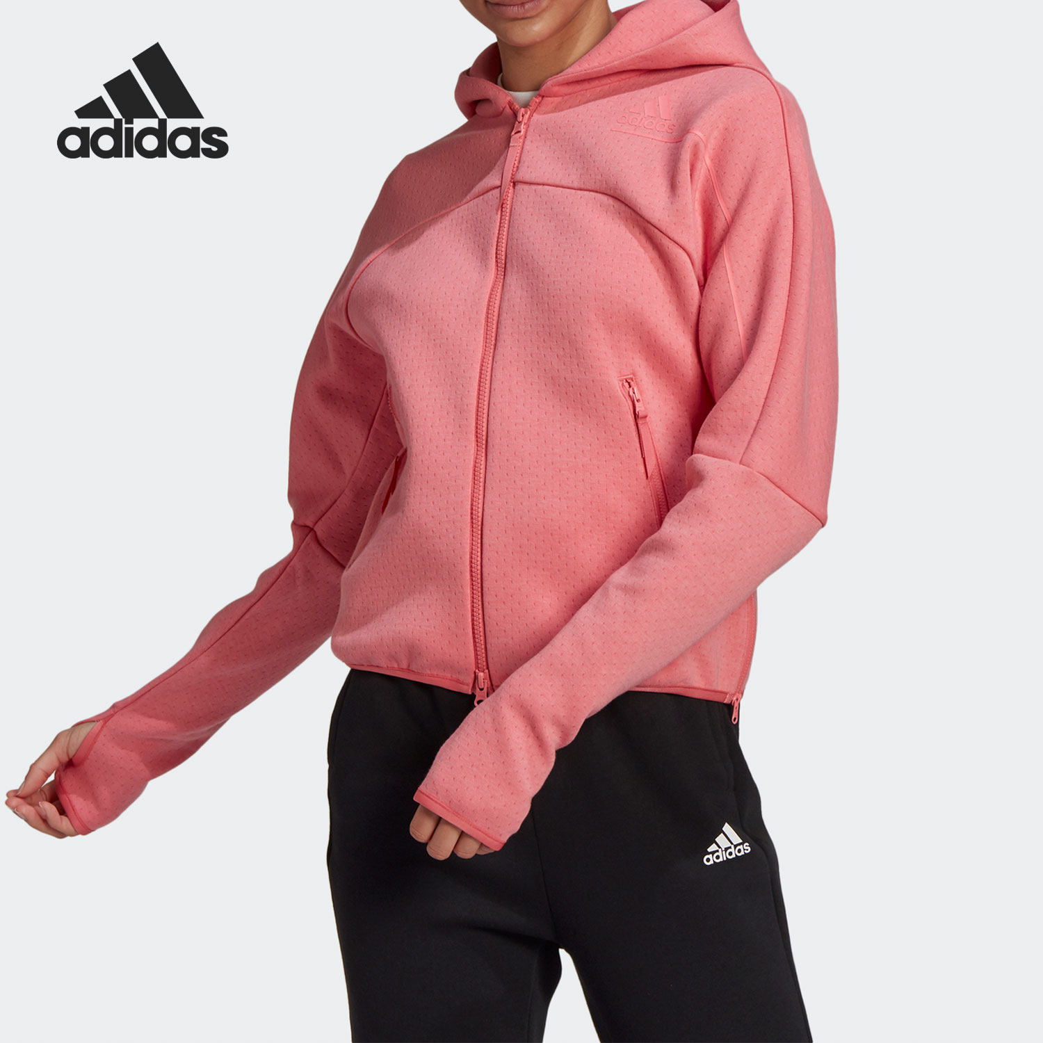 Adidas/阿迪达斯正品当季新款女子训练运动夹克外套 GQ6070,运动服/休闲服装,运动茄克/外套,淘宝优惠券,粉丝福利购,淘宝优惠卷