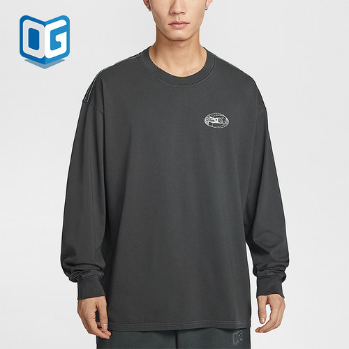 Nike/耐克正品男士印花套头简约时尚圆领长袖T恤IQ3770-070