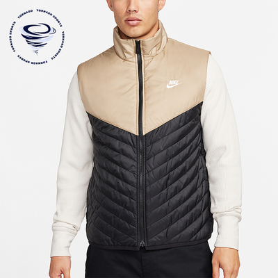 Nike/耐克正品Therma-FIT 男士运动拼接保暖立领棉马甲FB8202-010