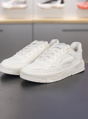 李宁正品COMMON 80s女子潮流软弹运动低帮系带简约板鞋AGCU084-2