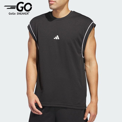 Adidas/阿迪达斯正品BASKETBALL 男士透气无袖宽松T恤背心JN4722
