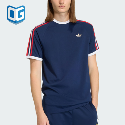 Adidas/阿迪达斯正品T-SHIRT男士经典运动三条纹短袖T恤KC8636