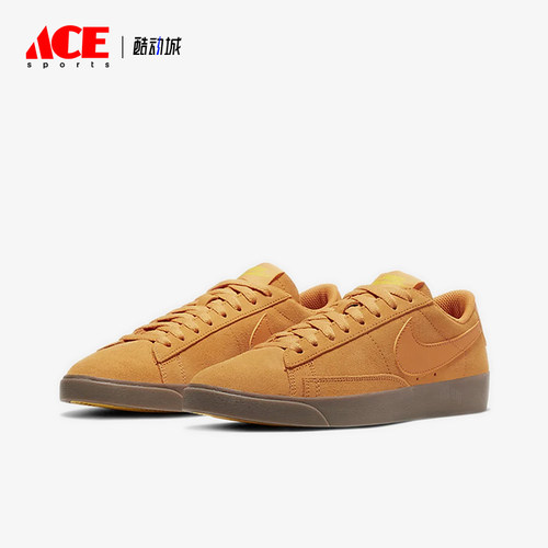 Nike/耐克正品Blazer新款女棕色软底简约经典复古板鞋AV9373-800