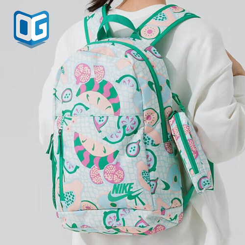 Nike/耐克正品2025夏季新款儿童经典图案印花双肩包HM6895-133