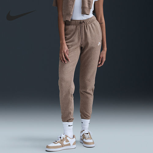 Nike/耐克正品2025秋季款女士针织松紧腰休闲长裤DQ5192-214