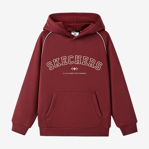 Skechers斯凯奇正品儿童款缤纷休闲系列连帽卫衣L425K008-0517