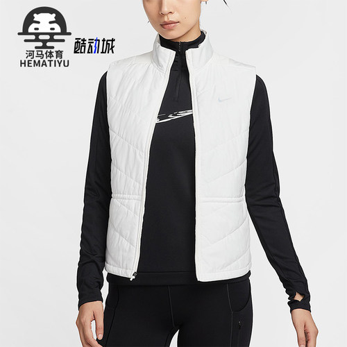 Nike/耐克正品2025女士运动反光跑步保暖拼接棉马甲HV2656-133