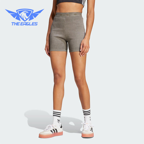Adidas/阿迪达斯正品三叶草女士透气经典运动紧身训练短裤JC7552