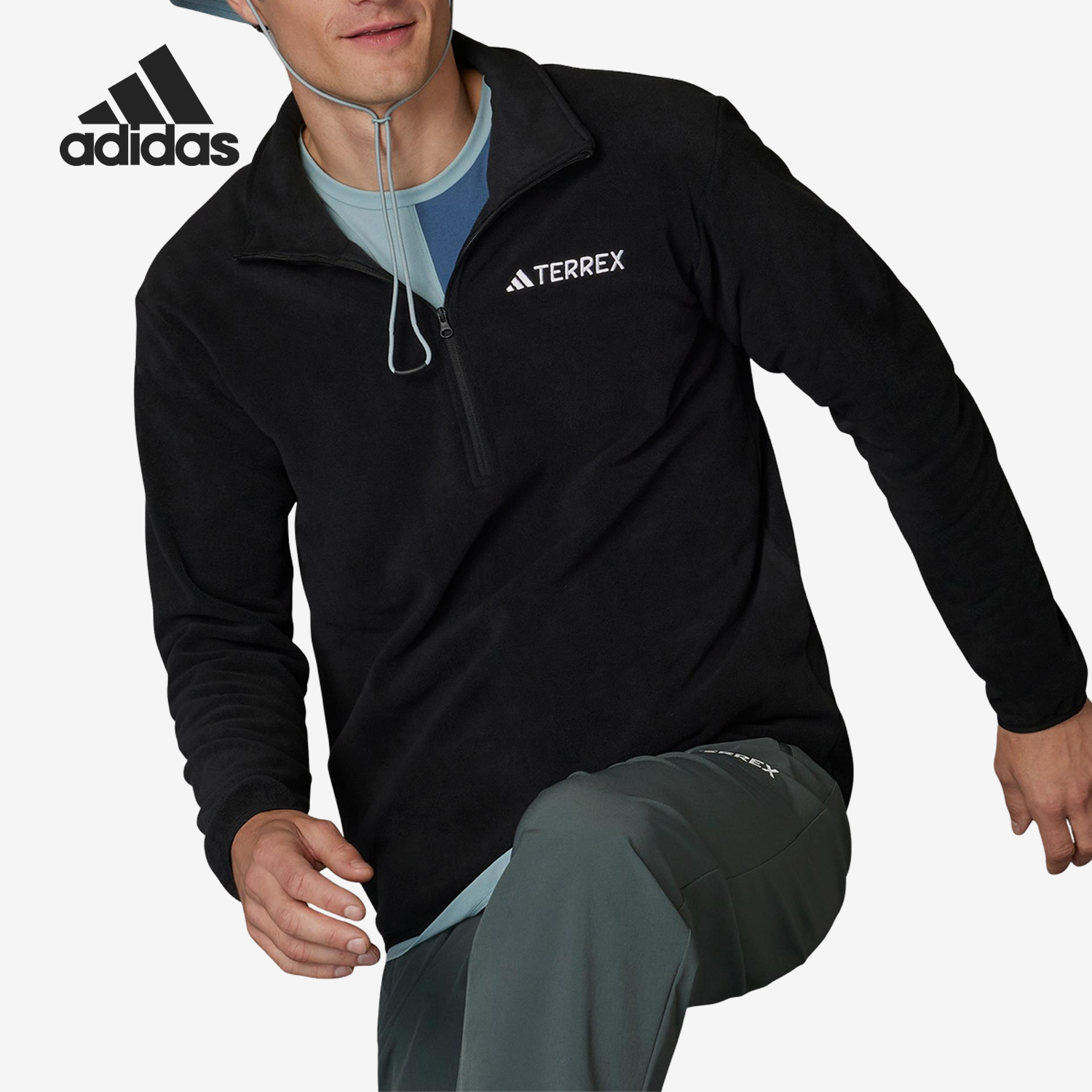 Adidas/阿迪达斯官方正品TERREX男士户外运动立领训练外套JP0783