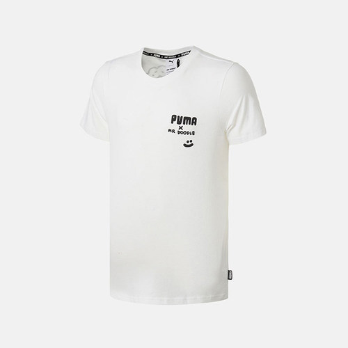 Puma/彪马正品圆领男士简约字母印花透气亲肤柔软轻便短袖T恤