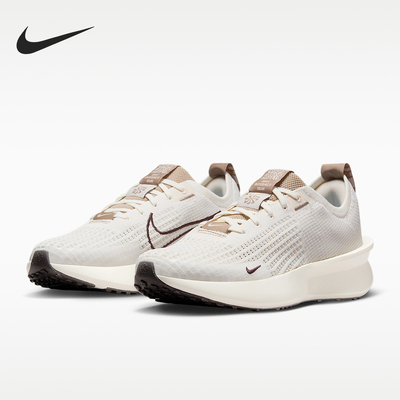 Nike/耐克正品InteractRun新款女米白棕色鞋经典跑步鞋FZ3742-133