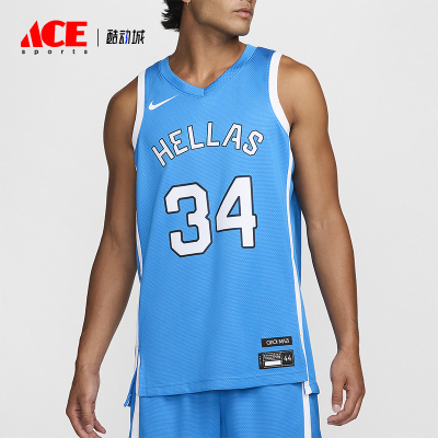 Nike/耐克正品夏季男士轻盈训练吸湿排汗篮球背心T恤HF5495-435