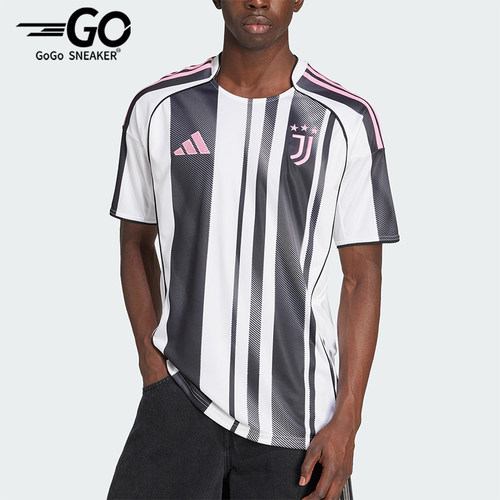 Adidas/阿迪达斯正品2025夏季款男士足球经典条纹运动短袖JJ4320