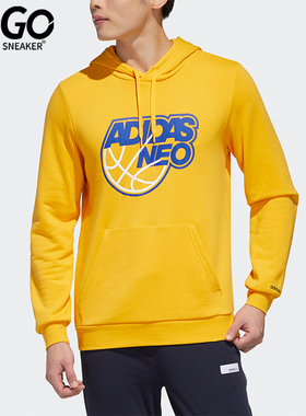 Adidas/阿迪达斯正品neo男士时尚印花透气休闲连帽针织卫衣GP5884