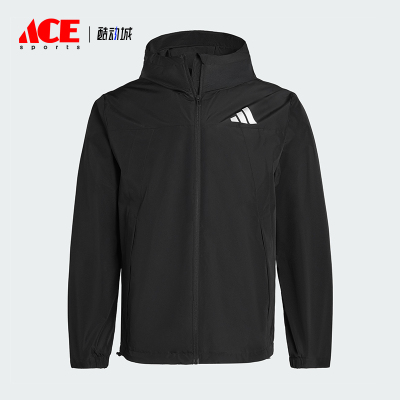 Adidas/阿迪达斯正品WOVENJACKET新款男女经典黑色夹克外套IB7052