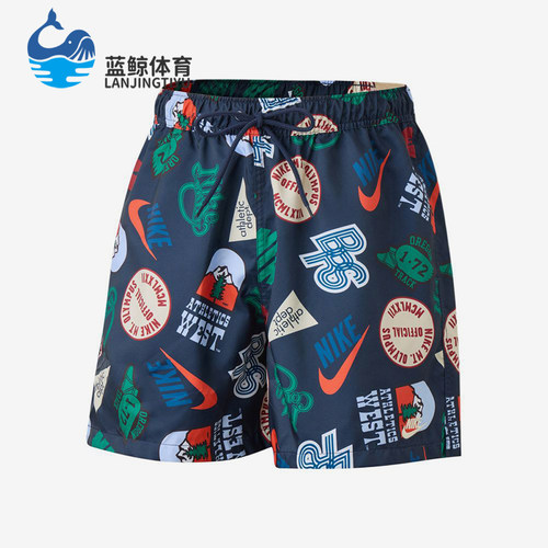 Nike/耐克正品运动系带满印休闲短裤新款男经典短裤IF0718-451