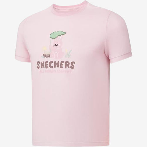 Skechers斯凯奇正品儿童款运动户外系列短袖T恤P225G033-03GA