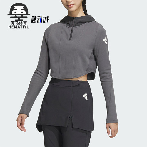 阿迪达斯女士运动休闲套头衫