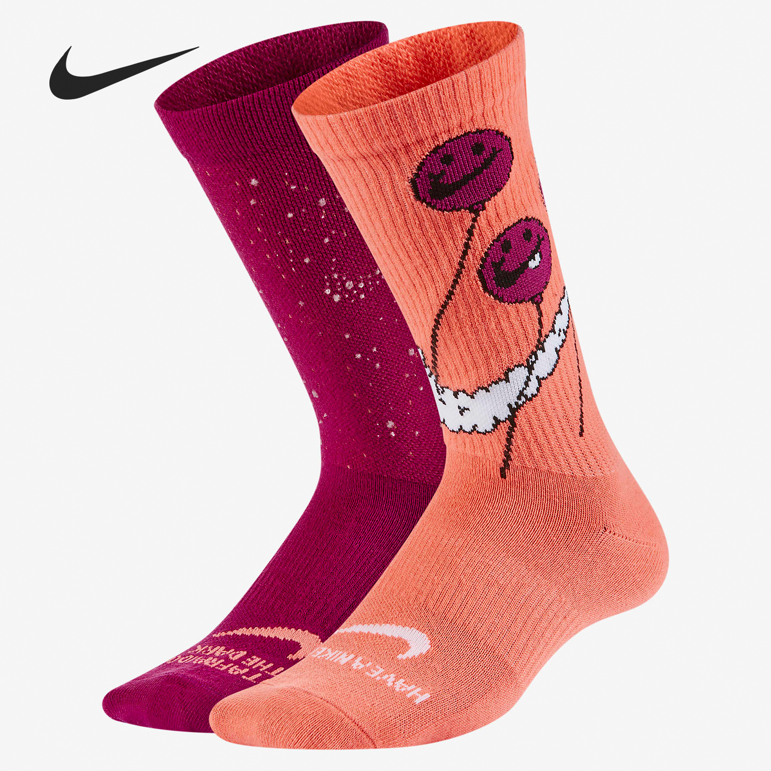 Nike/耐克正品EVERYDAY CREW儿童轻盈运动休闲童袜（2 双）CK7311