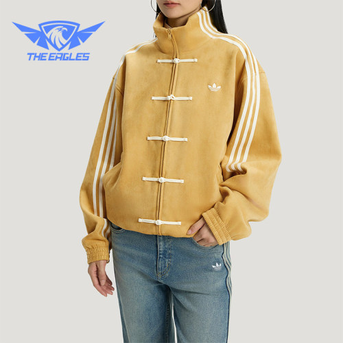 Adidas/阿迪达斯正品三叶草男女运动立领长袖宽松休闲外套KT3851