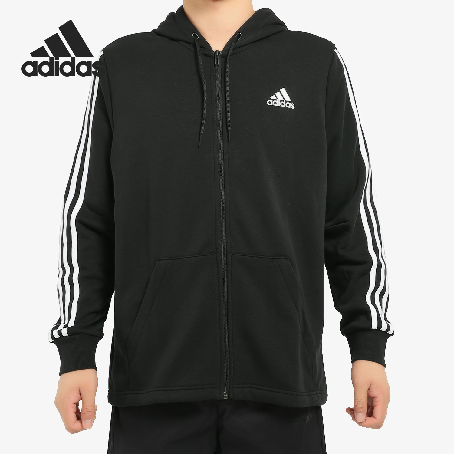 Adidas/阿迪达斯正品 当季新款 男子运动休闲连帽夹克外套 DT9896