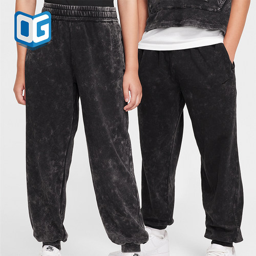 耐克大童运动束脚加绒篮球长裤