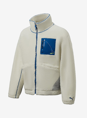 Puma/彪马正品新款男子时尚保暖羊羔绒运动夹克外套532597-73