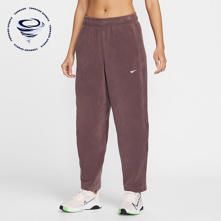 Nike/耐克正品2025冬季款女士休闲中腰摇粒绒刺绣长裤HV3708-502