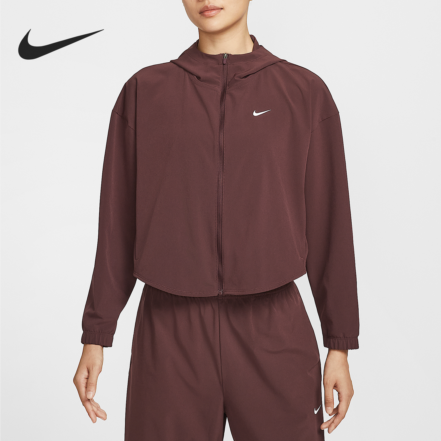 Nike/耐克官方正品2025女士拒水梭织连帽宽松运动外套IH8601-652