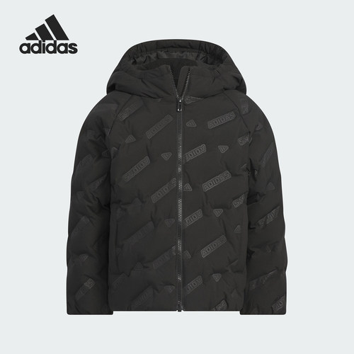 Adidas/阿迪达斯正品轻运动系列新款儿童黑色羽绒夹克KB5122