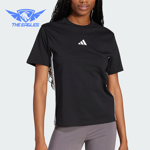 Adidas/阿迪达斯正品2025春季女士经典短款圆领宽松短袖JD0846