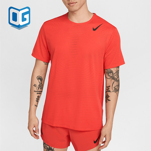 Nike/耐克正品Dri-FIT ADV男士跑步透气针织短袖HJ3378-696