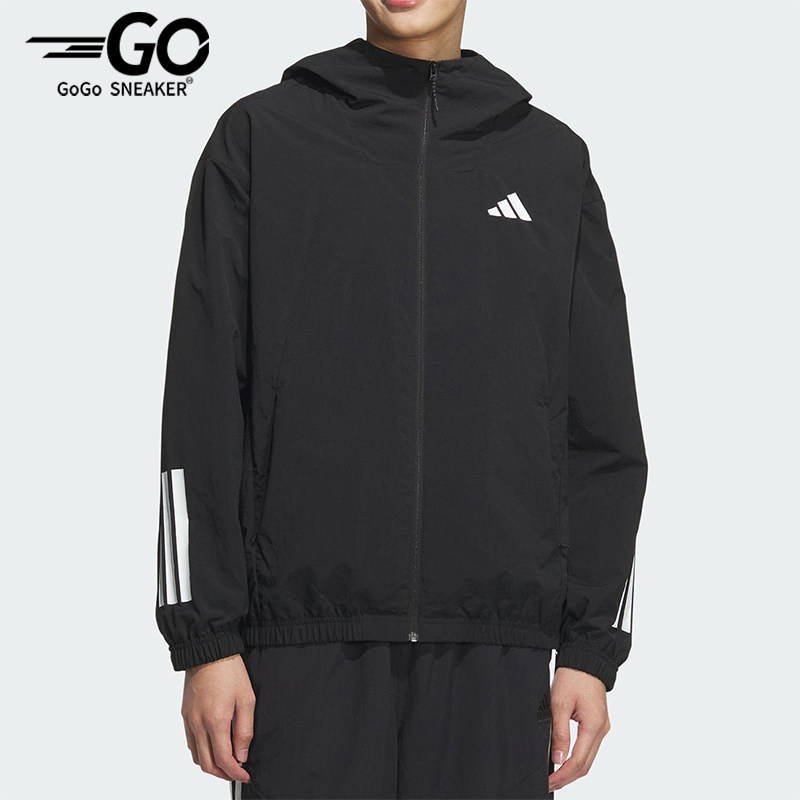 Adidas/阿迪达斯正品新款男士梭织透气经典连帽夹克外套KC3926