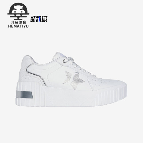 斯凯奇女士厚底缓震时尚印花板鞋