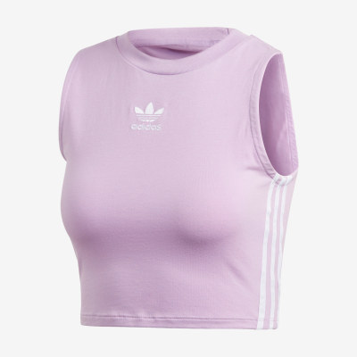Adidas阿迪达斯正品originals Trefoil女短款露脐无袖背心DX2152